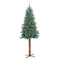 vidaXL Úzky vianočný stromček Zelená 210 cm