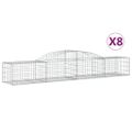 vidaXL Oblúkový gabionový kôš 8 ks 300x50x40/60 cm pozinkované železo