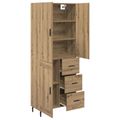 vidaXL Highboard 2 ks Remeselný dub 69,5 x 34 x 180 cm
