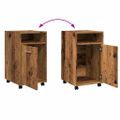vidaXL Skrinka s kolieskami Old Wood 33x38x60 cm Engineered Wood