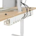 vidaXL Úložný box na káble pod stôl 2 ks Biela 43 x 10 x 10 cm Oceľ