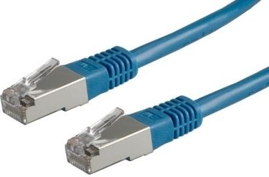 Patchkábel S/FTP, Cat6, 2xRJ45, 0,5m modrý