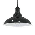 vidaXL Závesná lampa s nastaviteľnou výškou E27 lesklá čierna Ø 31 cm kovová