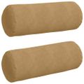 vidaXL Podložkové vankúše 2 pcs Hnedá Ø 25 x 70 cm Kordúrová tkanina