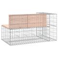 vidaXL Záhradná lavica gabiónový dizajn 122x71x65,5 cm masívny Douglas