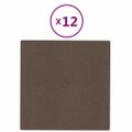vidaXL Nástenné panely 12 ks hnedé 30x30 cm látková 1,08 m²
