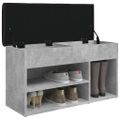 vidaXL Lavička na topánky betónovo sivá 82x32x45,5 cm kompozitné drevo