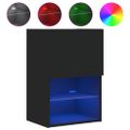 vidaXL TV skrinka s LED svetlami čierna 40,5x30x60 cm
