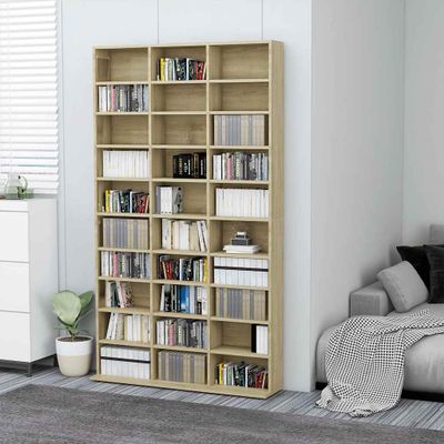 vidaXL Skrinka na CD, dub sonoma 102x23x177,5 cm, kompozitné drevo
