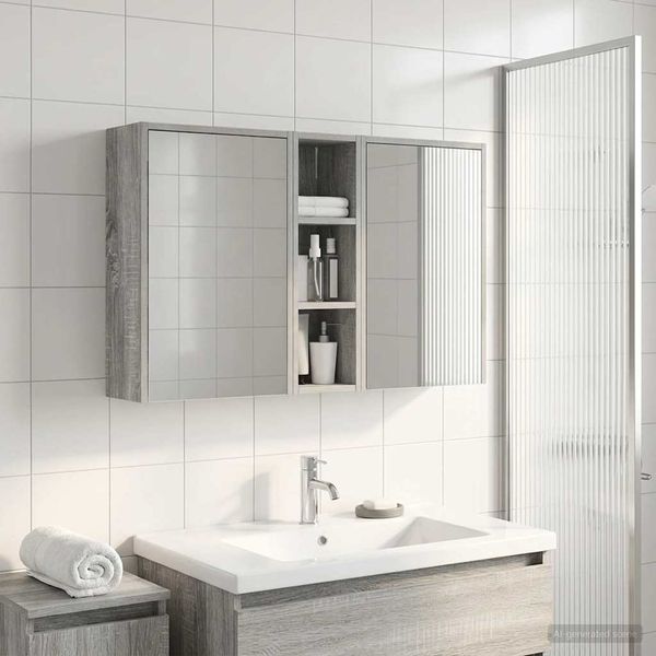 vidaXL Set kabinetov do kúpeľne 3 pcs 106 x 16 x 62,5 cm