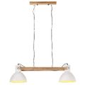 vidaXL Industriálna závesná lampa 25 W biela 109 cm E27