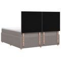 vidaXL Posteľ boxspring s matracom Sivohnedá 160 x 200 cm Látka