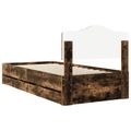 vidaXL Rám postele Dymová dub 75 x 190 cm Inžinierske drevo