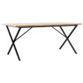 vidaXL Jedálenský stolík v tvare X 180x90x75,5 cm borovica a oceľ