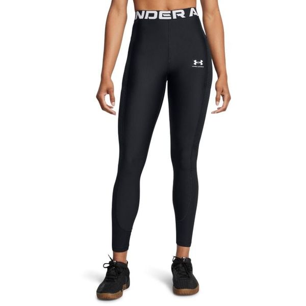 Dámske legíny HeatGear Rib Legging Black - Under Armour, veľkosť L, veľkosť oblečenia L