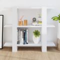 vidaXL Knižnica/deliaca stena lesklá biela 100x30x87 cm
