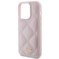 Puzdro Guess pre iPhone 15 Pro 6,1" GUHCP15LPSQSQSP ružové HC PU Quilted Metal Logo