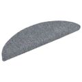 vidaXL Schodové rohože, samolepiace, 20 ks, 56x17x3 cm, svetlosivé, polkruhové