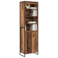 vidaXL Vysoké skrinky Staré drevo 60 x 36 x 200 cm Kompozitné drevo
