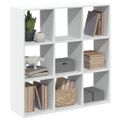 vidaXL Rozdeľovacia knižnica biela 102x29x103,5 cm kompozitné drevo