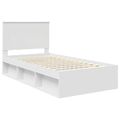 vidaXL Rám postele Biela 100 x 200 cm Masívne borovicové drevo