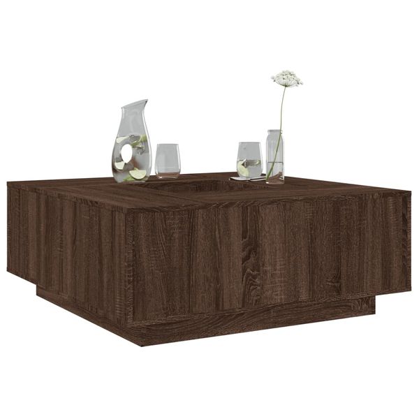vidaXL Konferenčný stolík hnedý dub 100x100x40 cm kompozitné drevo