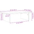 vidaXL Stojan na monitor dub artisian 50x27x15 cm kompozitné drevo