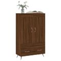 vidaXL Vysoká skrinka hnedá dub 69,5x31x115 cm kompozitné drevo