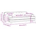 vidaXL Detská pohovka kapučínová 90x53x30 cm umelá koža
