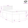 vidaXL Posteľ boxspring s matracom Čierna 120 x 190 cm Zamat