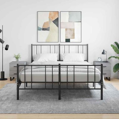 vidaXL Nočné stolíky 2 ks sivé sonoma 40x35x47,5 cm kompozitné drevo