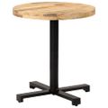 vidaXL Bistro stolík okrúhly Ø70x75 cm surové mangovníkové drevo
