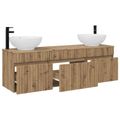 vidaXL Set kabinetov do kúpeľne 3 ks Dub artisan 49 x 44,5 x 66,5 cm