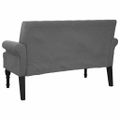 vidaXL Lavica s operadlom, tmavosivá, 120x62x75,5 cm, látka