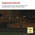 LED záhradné solárne stĺpikové svietidlo VEREA, senzor súmraku, 10,7 x 15,4 x 50 cm