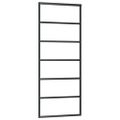 vidaXL Posuvné dvere s kovaním ESG sklo a hliník 76x205 cm