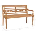 vidaXL Lavička Batavia 150 cm, tíkové drevo