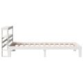 vidaXL Posteľný rám s čelom biely 75x190 cm borovicový masív