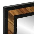 vidaXL Nástenné zrkadlo Obdĺžnikový Čierna a Hnedá 70 x 2 x 70 cm