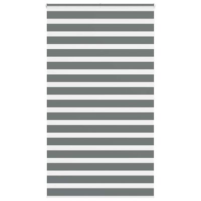 vidaXL Zebra roleta tmavošedá 130x200 cm šírka látky 125,9cm polyester