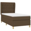 vidaXL Boxspring posteľ s matracom tmavohnedá 100x200 cm látka