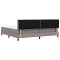 vidaXL Posteľ s pružinovým rámom Sivohnedá 200 x 200 cm látka