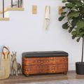 vidaXL Úložné lavice 2 ks s hnedým vankúšom 69 cm Cattail