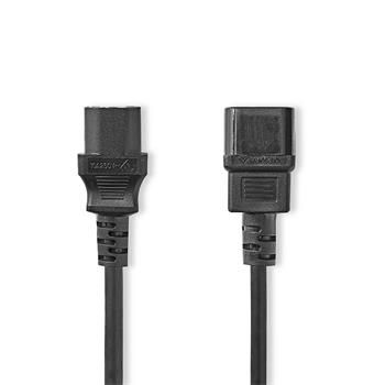 Nedis CEGL10500BK30 - Napájací kábel | IEC-320-C14 Zásuvka – IEC-320-C13 Zásuvka | Priamy | Priamy | 3 m | Čierna Kábel, napájací, predlžovací, 250V, 10A, konektor IEC-320-C14, konektor IEC-320-C13, 3m, čierny