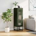vidaXL Highboard Olive Green 36x39x123 cm Oceľ valcovaná za studena