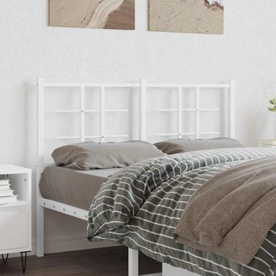 vidaXL Kovové náhradné čelo postele biele 120 cm