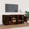 vidaXL TV skrinka dymový dub 102x35x45 cm spracované drevo