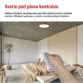 LED nástenné svietidlo ILVI, kruhové 45 W, stmievanie + CCT, drevo