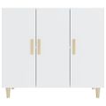 vidaXL Komoda biela 90x34x80 cm kompozitné drevo