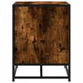 vidaXL Lavica na topánky dymový dub 100x40x53,5cm kompozitné drevo+kov